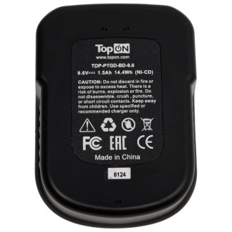 Аккумулятор для электроинструмента Black & Decker TopOn TOP-PTGD-BD-9.6