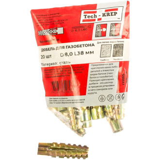 Дюбель для газобетона Tech-Krep 8х38 (20 шт.)