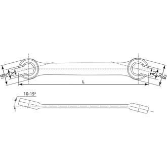 Разрезной ключ THORVIK FNW1012