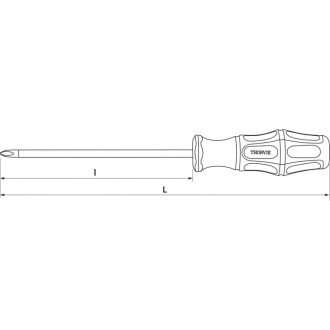 Крестовая отвертка THORVIK SDP0075