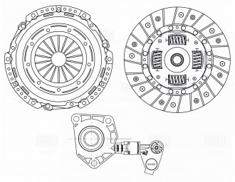 Комплект сцепления для Ford Focus III (11-) 1.6i/ Mondeo IV (07-) 1.6i TRIALLI FR 1016