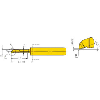 Расточной резец UARGUS VHM MC432BCR05L10R BXC