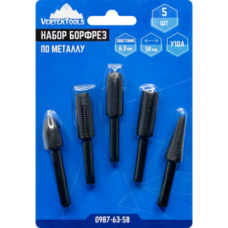 Набор фрез по металлу vertextools 0987-63-58