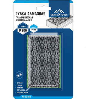 Алмазная гальваническая шлифовальная губка vertextools 90-55-200