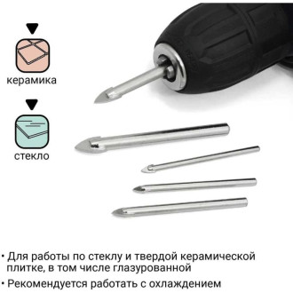 Набор сверл по стеклу и керамической плитке VIRA 550108