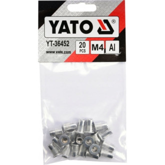 Алюминиевые резьбовые заклепки YATO М4 20 шт.
