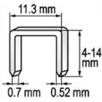 Скобы для степлера YATO 12 мм 11.3х0.7 мм 1000 шт.