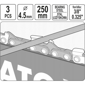 Напильники для заточки цепи YATO YT-85026