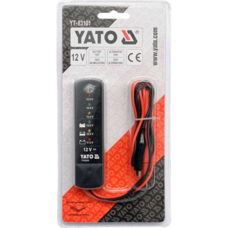 Аналоговый цифровой тестер аккумуляторов YATO YT-83101