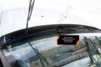 Жабо цельное Вариант 2 без скотча для Renault Duster I 2010-2014, шагрень / Рено Дастер