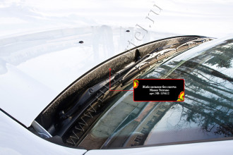 Жабо цельное без скотча для Nissan Terrano 2014-2015, 2016-˃, Renault Duster (I рест.) 2015-˃, шагрень / Ниссан Террано