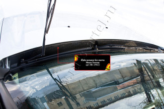 Жабо цельное без скотча для Nissan Terrano 2014-2015, 2016-˃, Renault Duster (I рест.) 2015-˃, шагрень / Ниссан Террано