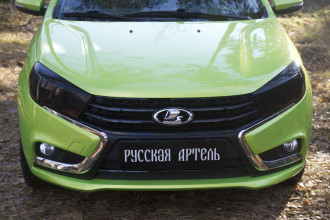 Комплект для самостоятельного изготовления ресничек на передние фары для Lada Vesta 2015-, глянец (под покраску) / Лада Веста
