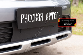 Защитная сетка и заглушка решетки переднего бампера для Kia Rio IV (X-Line) 2017-2019, шагрень / Киа Рио