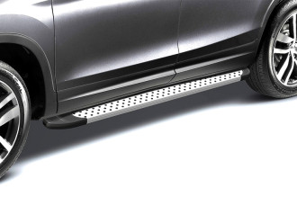 Комплект алюминиевых порогов Arbori Standart Silver 1800 для HAVAL H6 2014-2020 / Хавал Н6