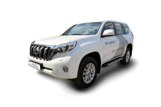 Комплект алюминиевых порогов Arbori Luxe Black 1600 для TOYOTA Land Cruiser Prado 2014-2017 / Тойота Ленд крузер прадо