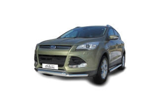 Защита переднего бампера d57+d57 двойная Arbori нерж. сталь для Ford KUGA 2013-2016 / Форд Куга