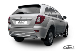 Защита заднего бампера D60+D60 X60 2011 Arbori нерж. сталь для LIFAN X60 2015-нв / Лифан Х60