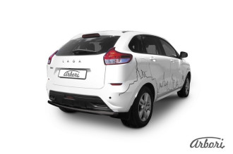 Защита заднего бампера d57 Arbori черн. для LADA Xray 2015-нв / Лада Иксрей