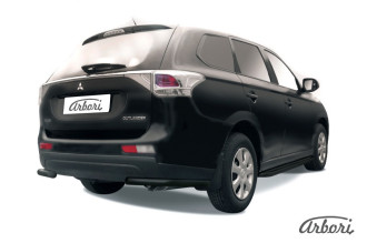 Уголки d57 Arbori черн. для Mitsubishi OUTLANDER 2014-2015 / Митсубиси Аутлендер