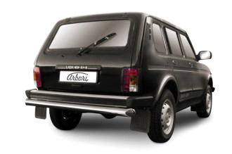 Защита заднего бампера d76 Arbori нерж. сталь для LADA 4х4 5дв. 1993-нв / Лада Нива