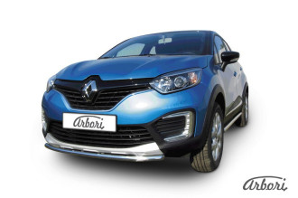 Защита переднего бампера Arbori d42 RENAULT KAPTUR 2016- / Рено Каптюр