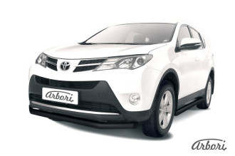 Защита переднего бампера d76 Arbori черн. для TOYOTA RAV4 2013-2015 / Тойота Рав 4