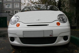 Сетка на бампер внешняя для DAEWOO Matiz 2014-, черн., 15 мм / Деу Матиз