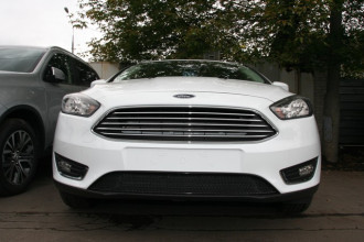 Сетка на бампер внешняя для FORD Focus III 2015-2019, черн., 15 мм / Форд Фокус