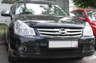 Сетка на бампер внешняя для NISSAN Almera 2013-2018, черн., 15 мм / Ниссан Альмера