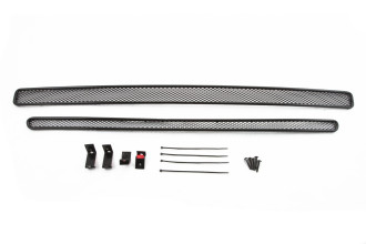 Сетка на бампер внешняя для SUBARU Forester 2,0i-L, Active Edition, 2,5i-L 2013-2015, 2 шт., черн., 10 мм / Субару Форестер