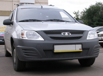 Сетка на бампер внешняя для LADA Largus 2013-2021, черн., 15 мм / Лада Ларгус