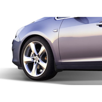 Брызговики передние OPEL Astra J, 2009-2017; OPEL Astra J Sports Tourer, 2012-2017, 2 шт. (optimum) в пакете / Опель Астра