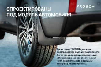 Брызговики задние подходят для LADA Largus 2019 -2021, 2021 - ˃ 2 шт.(optimum) в коробке / Лада Ларгус