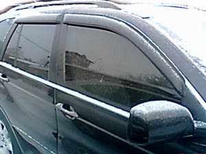 Дефлекторы боковых окон BMW X5, 2004-2006, 4ч., темный / БМВ Х5