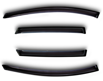 Дефлекторы боковых окон BMW X6, 2008-2014, 4ч., темный / БМВ Х6