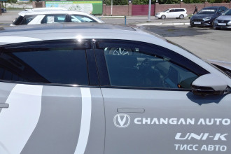 Дефлектор боковых окон Changan UNI-K, 2021-, 4ч., темный / Чанган Юни-К