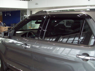Дефлекторы боковых окон Ford Explorer, 2011-2020, 4ч., темный / Форд Эксплорер