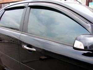 Дефлекторы боковых окон Ford Focus 2, 2005-2010, 4ч., темный / Форд Фокус