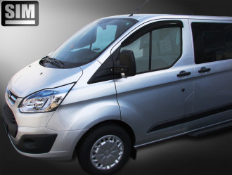 Дефлекторы боковых окон Ford Tourneo/Transit Custom, 2012-, 2ч., темный / Форд Турнео коннект