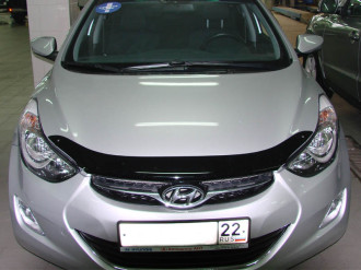 Дефлектор капота темный HYUNDAI ELANTRA 2011-2016, NLD.SHYELA1112 / Хендай Элантра