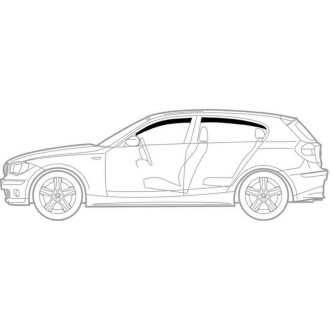 Дефлекторы боковых окон Hyundai i30, 2012-2017, HB, 5дв, 4ч., темный / Хендай Ай30