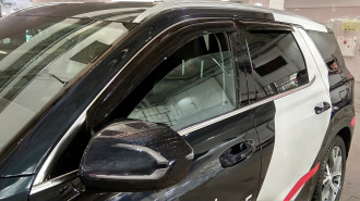 Дефлекторы боковых окон Hyundai Palisade, 2019-, 4ч., темный / Хендай Палисад