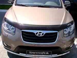 Дефлектор капота темный HYUNDAI SANTA FE 2005-2012, NLD.SHYSAN0512 / Хендай Санта Фе