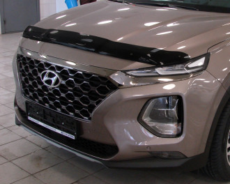 Дефлектор капота темный HYUNDAI SANTA FE 2018- / Хендай Санта Фе