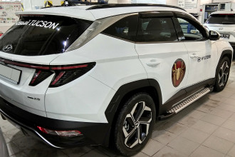 Дефлекторы боковых окон Hyundai Tucson, 2020-, 4ч., темный / Хендай Туксон
