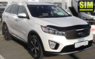 Дефлектор капота темный KIA Sorento Prime 2015- / Киа Соренто