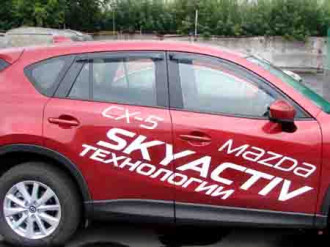 Дефлекторы боковых окон Mazda CX5, 2012-2017, 4ч., темный / Мазда СХ-5