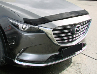 Дефлектор капота MAZDA CX-9, 2017-, темный / Мазда СХ-9