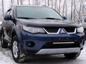 Дефлектор капота темный MITSUBISHI OUTLANDER XL 2007-2009, NLD.SMIOUT0712 / Митсубиси Аутлендер